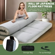 Slsy Upgraded 6" Extra Thick Japanese Floor Mattress Futon Mattress, Foldable Mattress Tatami Pad Floor Mattress for Adults Floor Bed Roll Up Mattress Guest Mattress Camping Mattress