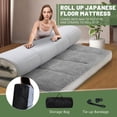 thumbnail image 1 of Slsy Winter Fleece Japanese Futon Floor Mattress, 4" Thick Fluffy Plush Reversible Shaggy Mattress, Cozy Sherpa Folding Roll Up Mattress, Fuzzy Faux Fur Sleeping Pad, 1 of 12