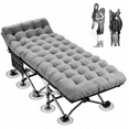 thumbnail image 1 of Slsy XL Folding Camping Cots with 3.3 inch 2 Sided Mattress, 75"* 28" Sleeping Cot Guest Bed, Folding Bed Cot with Carry Bag, 1 of 15