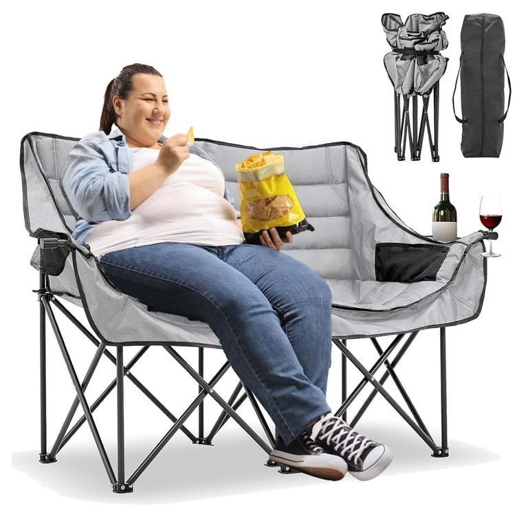 Slsy XXXL Double Camping Chair, Oversized Loveseat Couch, Heavy