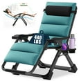 thumbnail image 1 of Slsy Zero Gravity Chair, Premium Lawn Recliner Folding Portable Chaise Lounge with Removeable Cushion, Headrest and Cup Holder, Reclining Patio Lounger Chair, 1 of 13