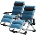 thumbnail image 1 of Slsy Zero Gravity Chairs 2 Pack, Lawn Recliner, Reclining Patio Lounger Chair, Folding Portable Chaise with Removable Soft Cushion, Cup Holder, Headrest, 1 of 12
