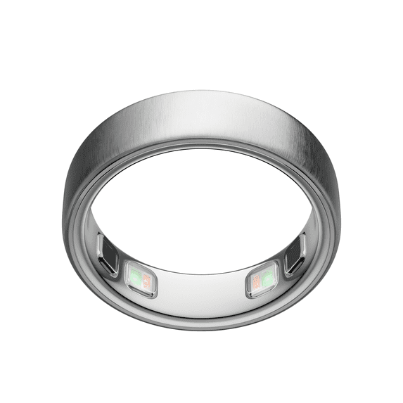 Oura Ring 5 - Brushed Silver - Size 10 - World’s Smallest Smart Ring - Sleep, Activity, Women’s Health, AI Advisor, 1 Week of Battery Life, Size Before You Buy, Android & iOS Compatible