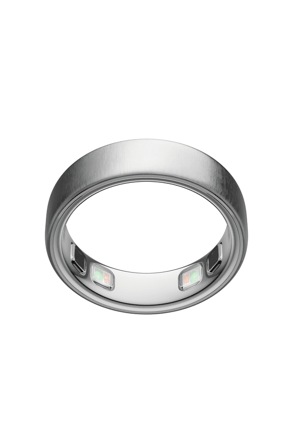 Ring 5 - Brushed Silver - Size 10 - World’s Smallest Smart Ring - Sleep, Activity, Women’s Health, AI Advisor, 1 Week of Battery Life, Size Before You Buy, Android & iOS Compatible