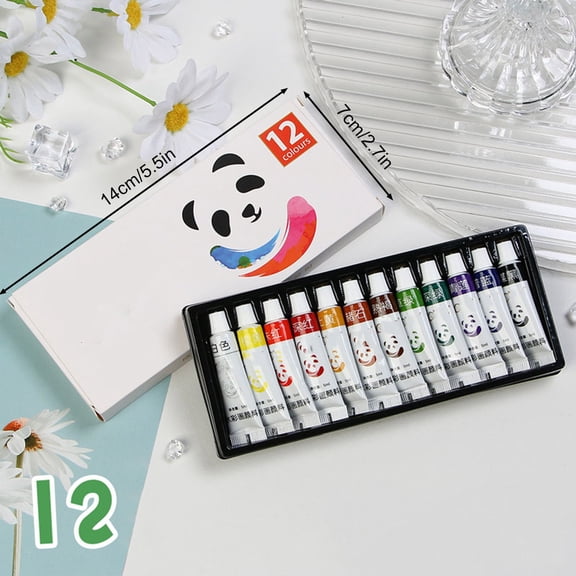 Sltwyw 12-Color Mini Watercolor Paint Kit 5ml - Pocket Acrylic Artist Set with Metal Clip Removable Travel Palette