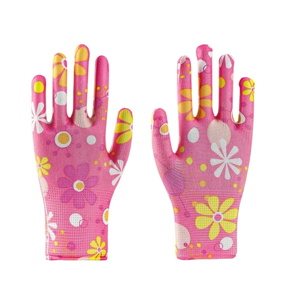 Sltwyw 12-Pair Women's Gardening Gloves - Breathable Rubber Coated Work Gloves for Planting Weeding Multi-Purpose Protection