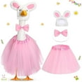 thumbnail image 1 of Sltwyw 23" Bunny Costume for Goose Statues - Weather-Resistant Easter Outdoor Decor for Cement/Plastic Yard Figures, 1 of 7