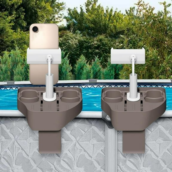 Sltwyw 3-in-1 Adjustable Cup Phone Holder for Pools - Inflatable Hot Tub Caddy Drink Tray, Spa Accessory for Poolside Use