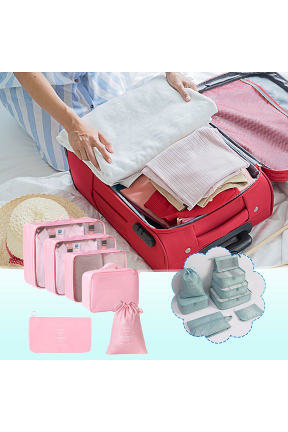 6-Piece Travel Storage Bag Set - Lightweight Organizer Pouches for Toiletries Accessories & Cosmetics