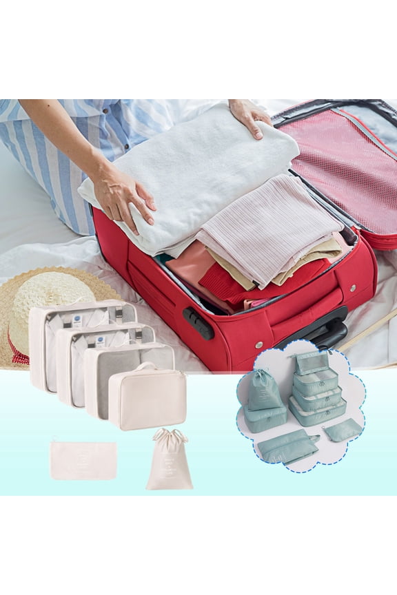 6-Piece Travel Storage Bag Set - Lightweight Organizer Pouches for Toiletries Accessories & Cosmetics