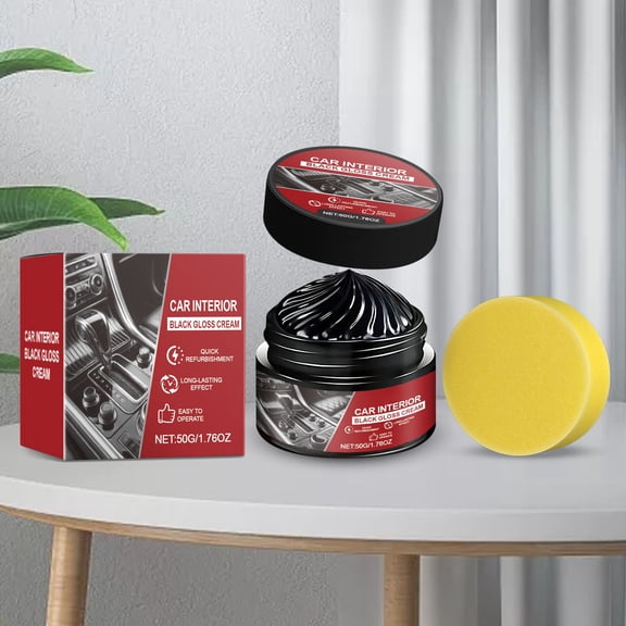Sltwyw ABS Plastic Car Dashboard Restorer - Repair Cream for Faded Trim Scratch Removal Interior Care Wax Protective Treatment