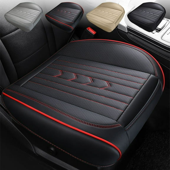 Sltwyw Breathable Leather Car Seat Cushion Cover - All Season Full Coverage Seat Pad, Comfortable Auto Cushion for Drivers & Passengers