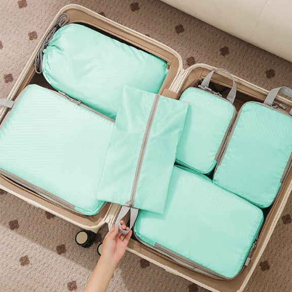 Sltwyw Compressed Travel Storage Bag 5pc Set - Space Saving Toiletry Cosmetic Organizer for Shoes Clothes Vacation Packing