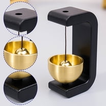 Sltwyw Doorbell Chime for Door Opening, Wooden C-Shaped Wind Chime, Shopkeepers Bell Welcome Doorbell Wood Wind Chime for Room Porch Garden Restaurant Door