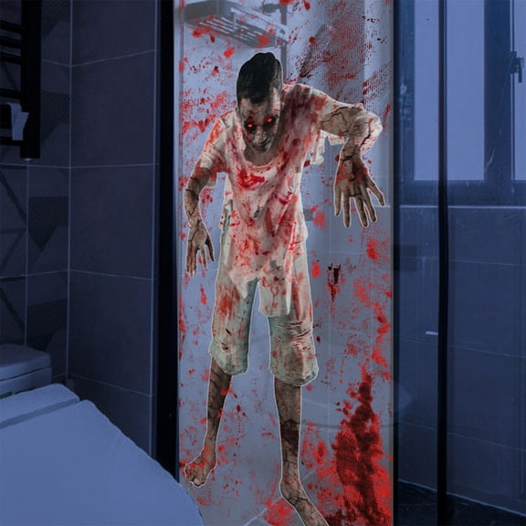 Sltwyw Ghost Handprint Sticker Halloween Window Cling Double Sided Visible Glass Decoration Holiday Home Decor