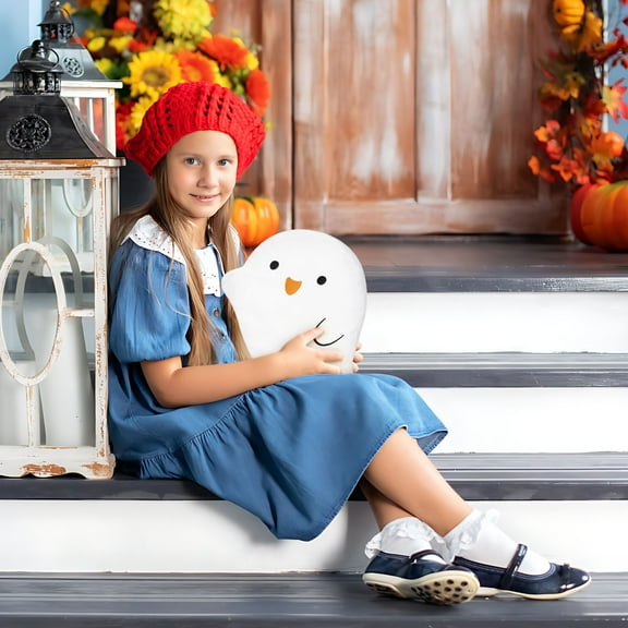 Sltwyw Halloween Ghost Pillow, Stuffed Plush Throw Pillow Cushion, Cute Decor for Bed Couch Sofa Car