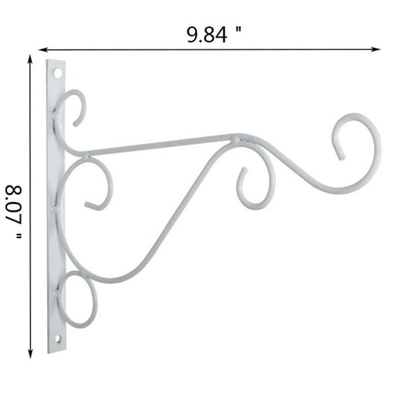 Sltwyw Heavy-Duty Wall Mount Pot Hanger - Indoor/Outdoor Metal Plant Bracket Hook for Hanging Baskets and Decorative Planters