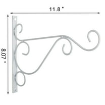 Sltwyw Heavy-Duty Wall Mount Pot Hanger - Indoor/Outdoor Metal Plant Bracket Hook for Hanging Baskets and Decorative Planters