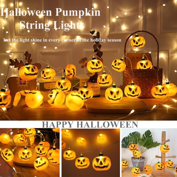 Sltwyw LED Halloween String Lights - 20 Bulb Party Decor | Battery Operated Spooky Pathway Lighting Outdoor Props