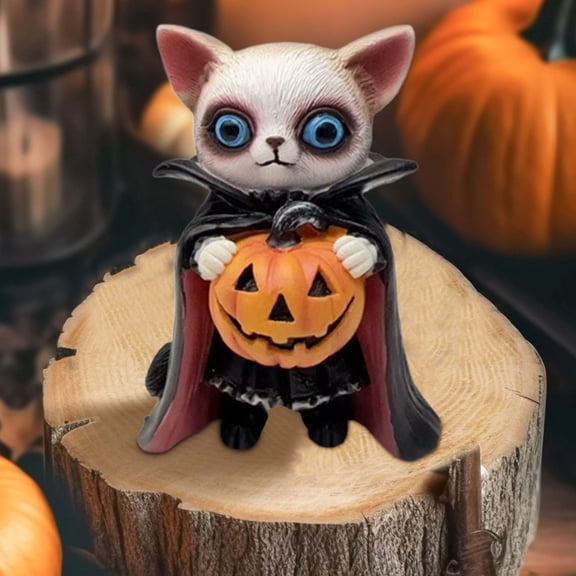 Sltwyw Resin Ghost Statue, Cute Outdoor Figurine, Weatherproof Garden Decoration White Halloween Sculpture Craft