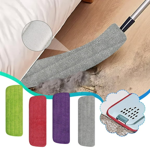 Sltwyw Reusable Microfiber Power Mop Pads - Washable Replacement Refills for Floor Cleaners Machine Washable(4 Pack)