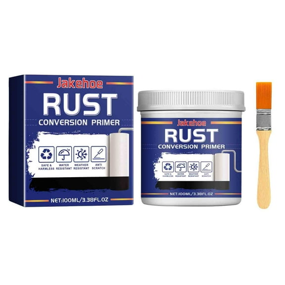 Sltwyw Rust Converter Primer 100ml - Metal Treatment Basecoat for Iron Doors Railings Brackets Corrosion Protection Paint