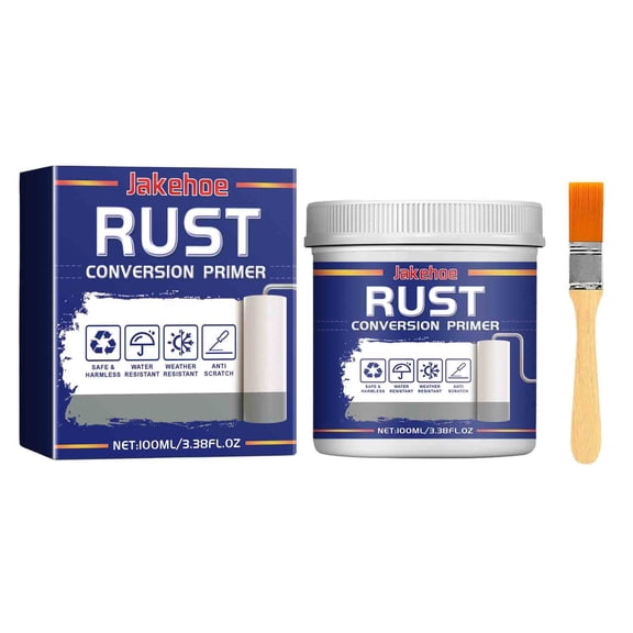 Sltwyw Rust Converter Primer 100ml - Metal Treatment Basecoat for Iron Doors Railings Brackets Corrosion Protection Paint