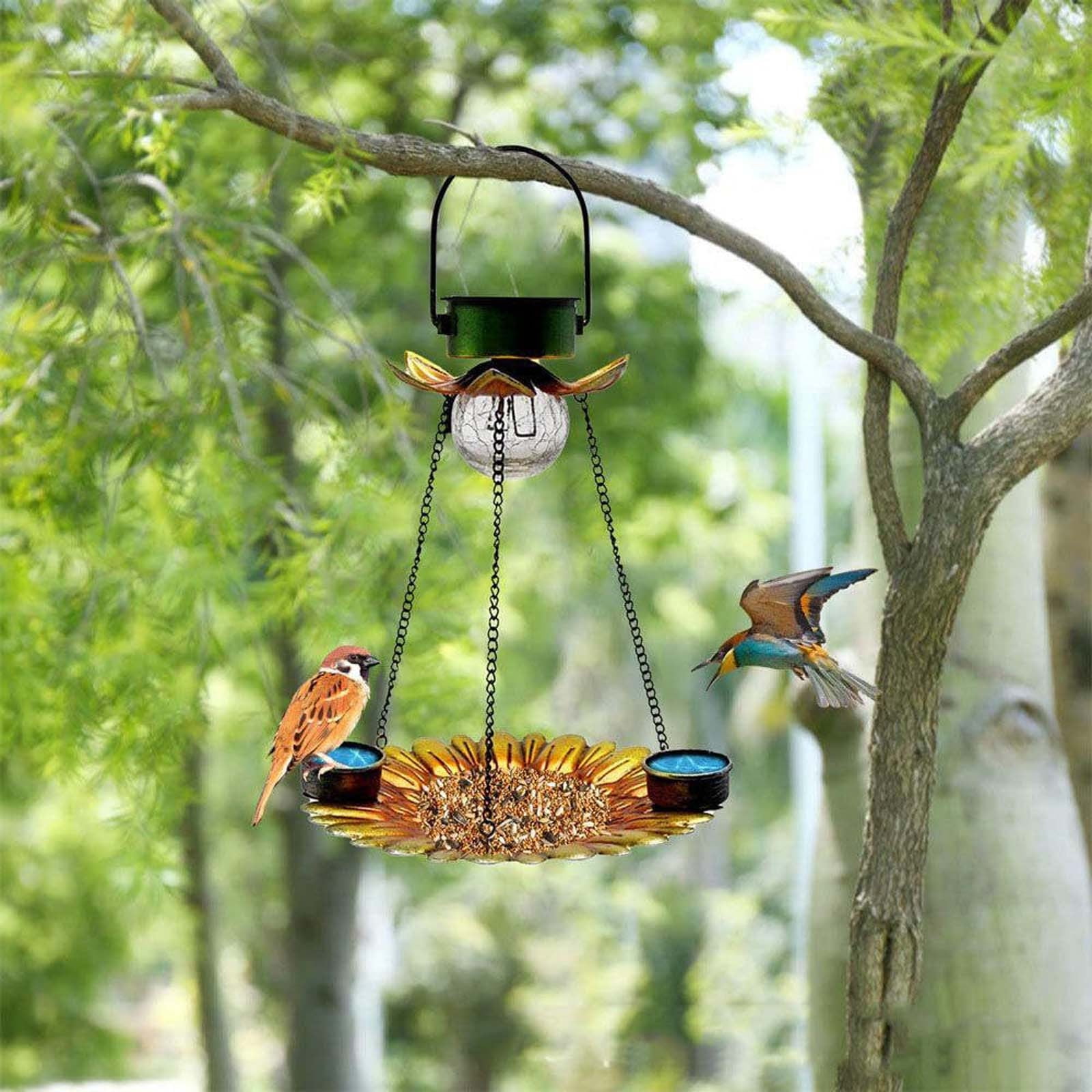 Sltwyw Solar Powered Bird Feeder for Outdoor Use - Automated Metal