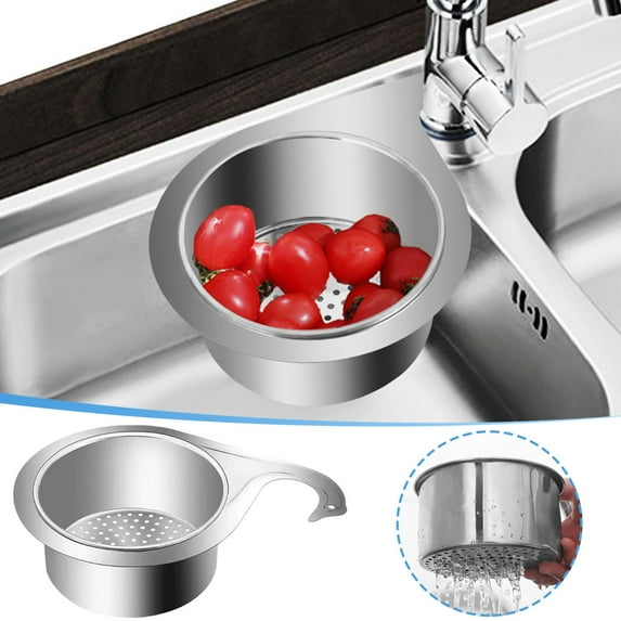 Sltwyw Stainless Steel Kitchen Sink Strainer Basket 2025 - Multifunction Drains Colander for Filtering Waste, Washing Vegetables & Food Prep(2 Sets)