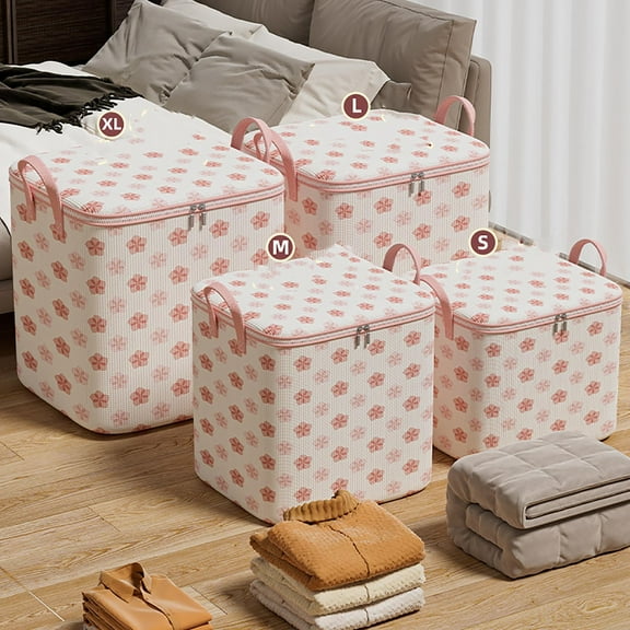 Sltwyw Waterproof XXL Clothes Storage Bag - Heavy Duty Moving Box for Quilts Blankets Seasonal Clothing, Dormitory Travel Organizer