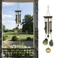 thumbnail image 1 of Sltwyw Wood Wind Chime with Copper Tubes - Handcrafted Outdoor Garden Decor, Melodic Patio Deck Hanging Ornament for Relaxation, 1 of 6