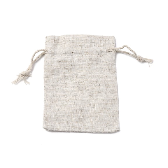Slub Cotton Packing Pouches Rectangle Old Lace 12x9.3x0.35cm Diy