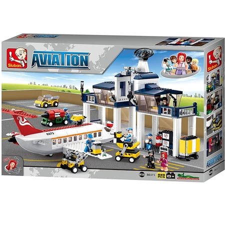 Aircraft Maintenance Base Building Brick Set (826 Pieces) by Texas Toy Distribution