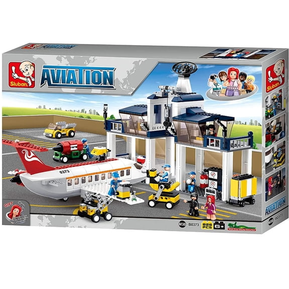 Aircraft Maintenance Base Building Brick Set (826 Pieces) by Texas Toy Distribution