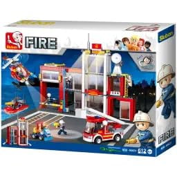 Brick Fire Station Kit (612 Pieces)