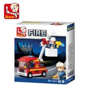 Sluban 667741117291 Small Fire Aerial Ladder Building Brick Kit 82 pcs