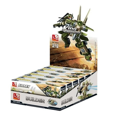 Sluban 636 ASSORT 6 KITS Army Transformer Building Brick Set (448 Pcs)