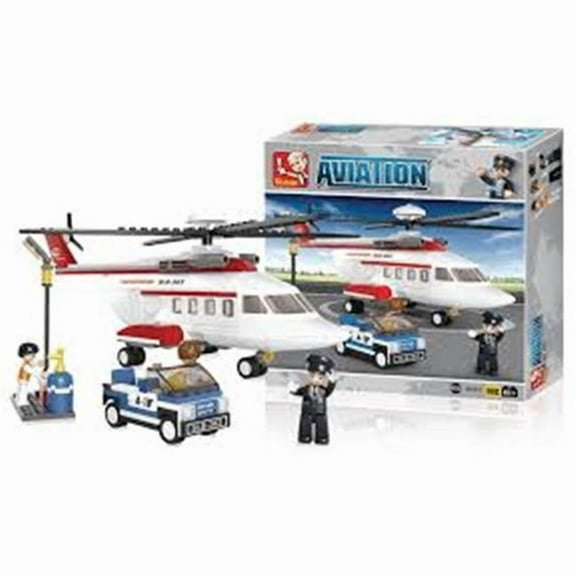 Sluban Aviation Personal Helicopter Building Brick Kit (259pcs)