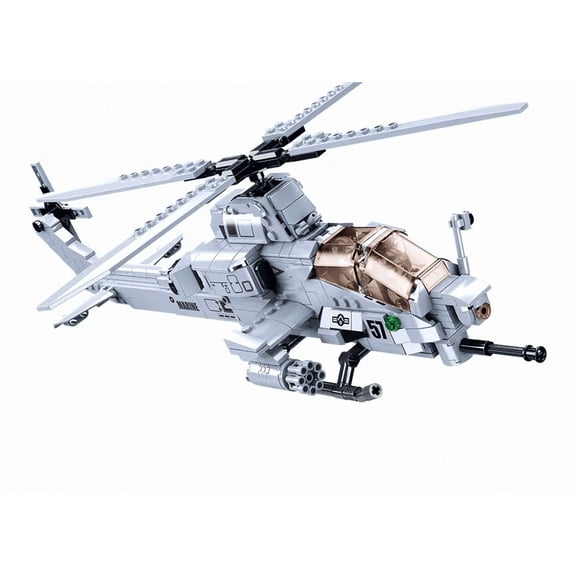 Sluban - B0838 MB AH-1Z ATTACK HELICOPTER 482 Pcs Apache Building Blocks