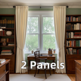 thumbnail image 1 of Slubbed Velvet Curtains with Rod Pocket Slub Pattern Thermal Insulated Drapes for Office - Soft Durable & Light-Filtering Window Treatments, 2 Panels, 1 of 6