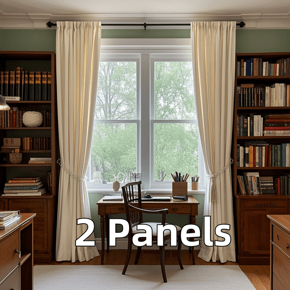 Slubbed Velvet Curtains with Rod Pocket Slub Pattern Thermal Insulated Drapes for Office - Soft Durable & Light-Filtering Window Treatments, 2 Panels