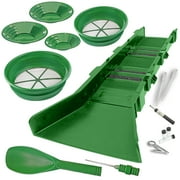 Sluice Fox 16 PIECE GOLD PAN PANNING KIT - Sluice Box; Classifiers; Pans; Tweezers; Vials