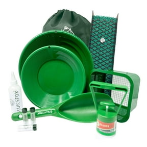Sluice Fox Compact Gold Panning Kit with Portable Sluice: Includes Miners Moss, Gold Trap Mat, Sand Separator, Classifier, and Free Tote