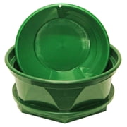 Sluice Fox Gold classifier for five gallon bucket and bonus gold pan; stackable sifting pan sieve; gold sluice box mesh strainer; gold mining tools or shark tooth sifter Green color, 1/2 inch mesh, 4