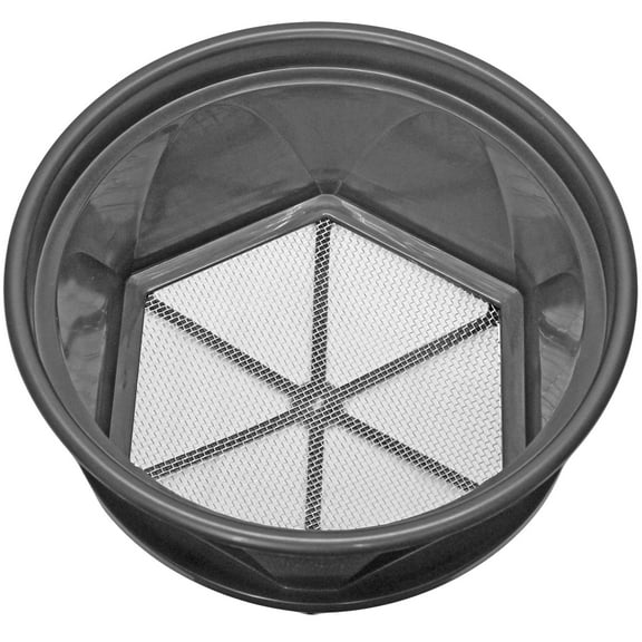 Sluice Fox Sluice Fox 13 1/4 inch gold classifier prospecting pan - stainless steel mesh sifting pan fits atop 5 gallon bucket; mealworm strainer and shark tooth sifter (1/8 inch mesh, 64 holes per sq