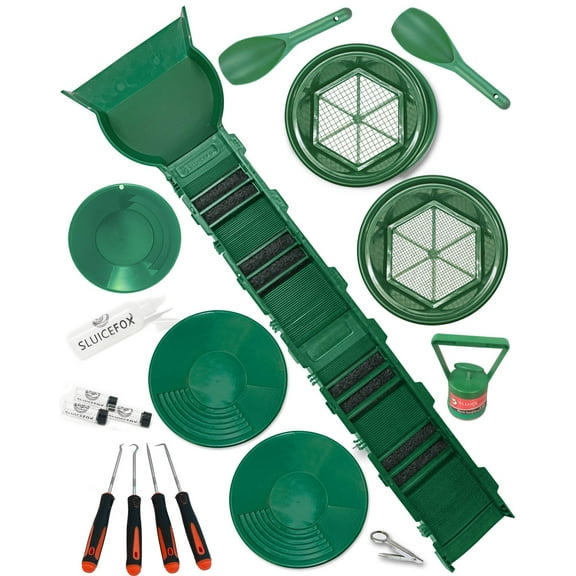 Sluice Fox Sluice Fox 61 inch portable gold sluice box and bucket sifter kit for gold mining  | Gold prospecting sluice box with stack-on classifiers.  Classify while you sluice with this patented slu