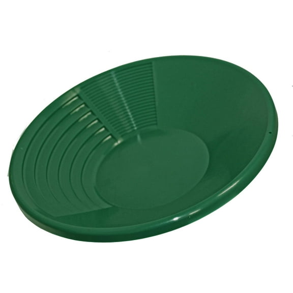 Sluice Fox Sluice Fox Gold Pan with Dual Riffle Set; batea para oro spiral gold finishing pan; gold rush prospecting supplies for your gold panning kit; 15 inch green