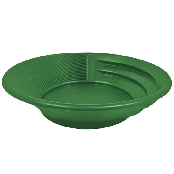 Sluice Fox Sluice Fox Gold Pan with Vanishing Riffle Set; batea para oro spiral gold finishing pan; gold rush prospecting supplies for your gold panning kit; 15 inch Green