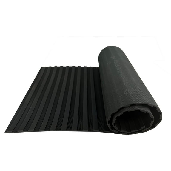 Sluice Fox Sluice box rubber V matting; gold sluice mat for fine gold recovery set; gold prospecting supplies; 12 inch by 48 inch size, black color, micro rib pattern