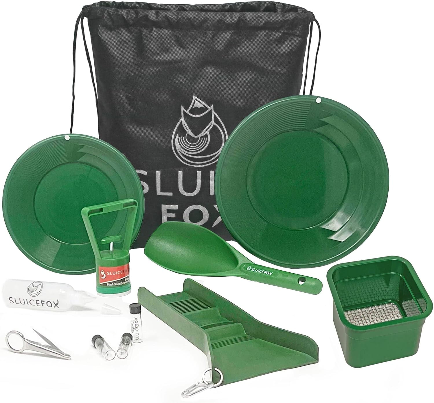 Sluice Fox backback Gold panning kit with Mini Sluice Box Flexible